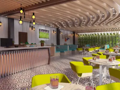 cafe design 3D model