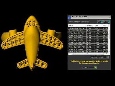  Antique Airplane Ring - 006 3D print model