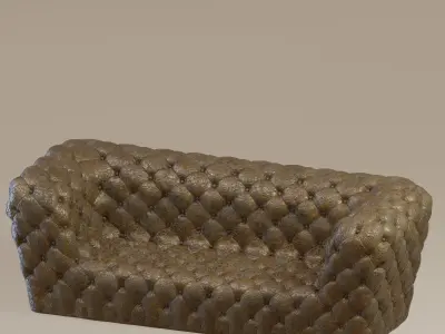 Tufted Chesterfield Sofa 3D model
