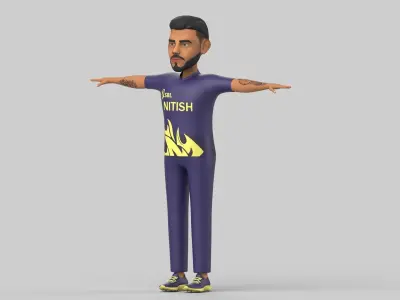 Nitish Rana  3D model