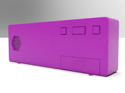 CLOCK PURPLE WHITE 3D model