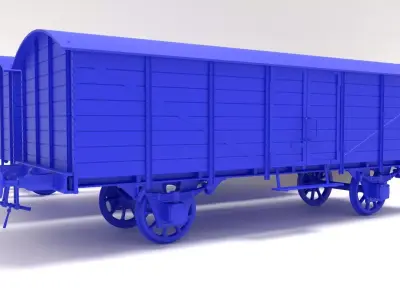 Type GR20 railway wagon - close 3D print model
