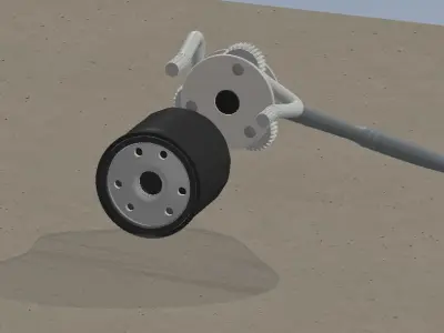 Oil filter wrench with  reversible ratchet and filter 3D model