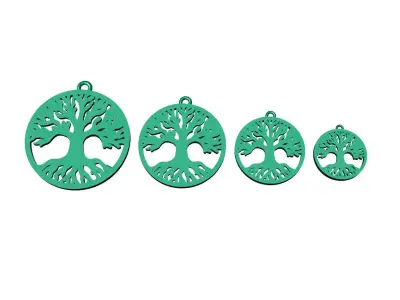 Tree Pendant Earring all size 3D print model