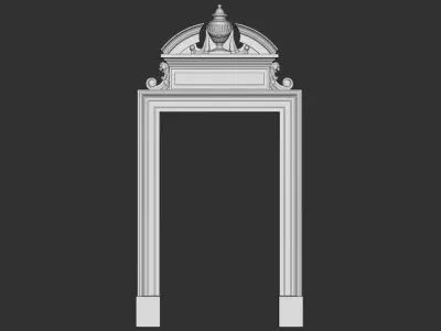 Classical door frame 3D model