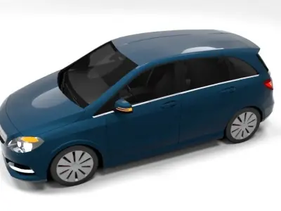 MERCEDES B200C 2015 LOWPOLY Low-poly 3D model