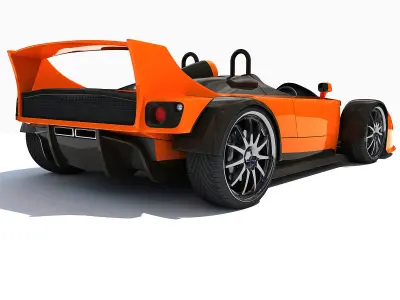 Orange Hulme CanAm Supercar 3D model