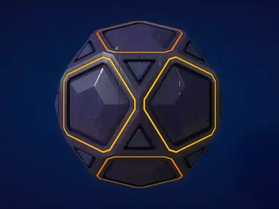 Sci-fi Orb - Stone 3D model