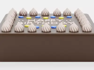 -Birthday Cake - Cake V7- 3D model