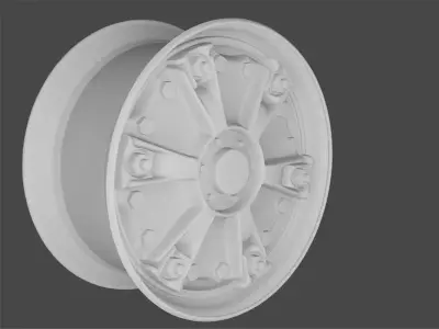 Vintage Truck Rims 3D model