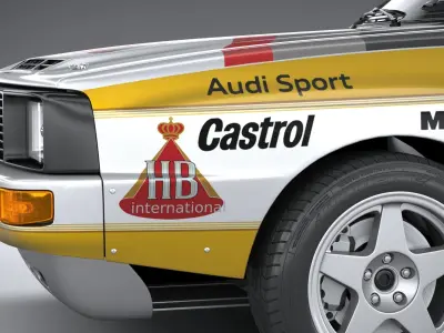 Audi Sport Quattro Rally 1985 3D model