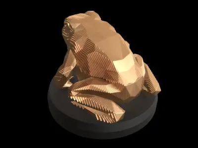 Parametric Toad Low-poly 3D model