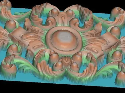 vintage 3d ceiling flower 3D print model