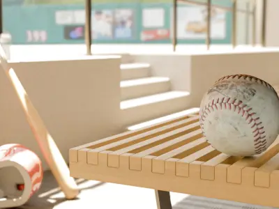 Photoscanned Baseball - Low Res Free 3D model