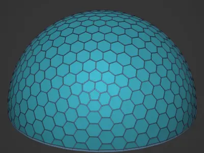 Geodesic Dome Low-poly 3D model