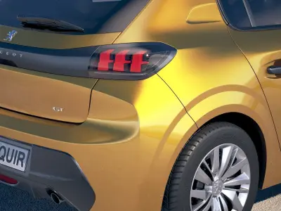 Peugeot 208 basic 2020 VRAY 3D model