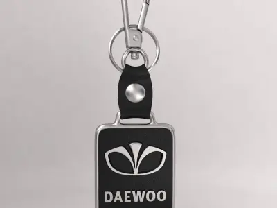 Daewoo car logo keychain 3d model  3D model