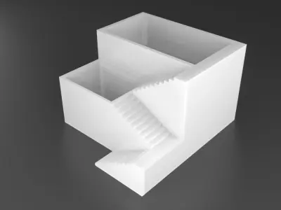 Elegant Pot Plant 2 with stairs 3D printable 3D print model 3D print model