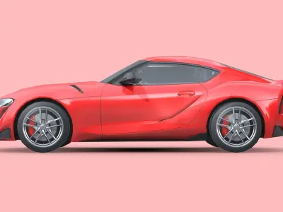 Toyota Supra 2020 Low-poly 3D model