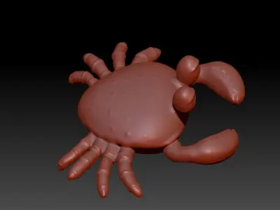 Happy Baby Crab necklace charm bracelet jewelry 3D print model