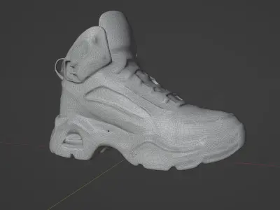 Futuristic Sneakers Low-poly 3D model