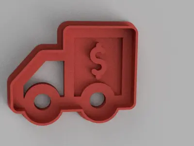 SET 5 COOKIE CUTTER 3D print model truck car 3D print model