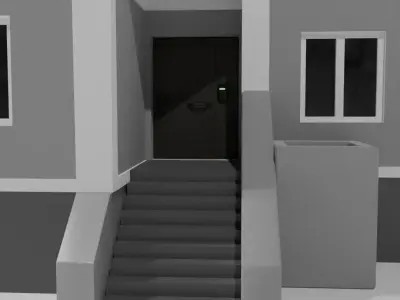 Low-poly Soveskysoviet house Low-poly 3D model