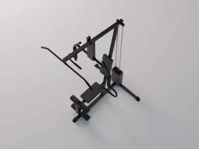 Pulldown Cable Machine - Chest Press Station - Gym Equipment 3D model