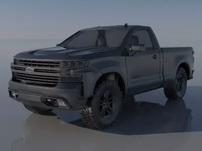 Chevrolet Silverado 1500 Regular Cab 2022  3D print model