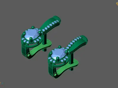 Women Earrings 3DM STL Womens Earring Renders 3D print models   3D print model 12