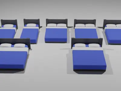 Simple beds Free 3D model