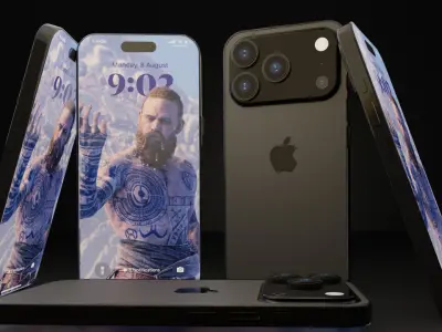 iPhone 17 Pro Max 3D Model  Black  Gold Versions 3D model