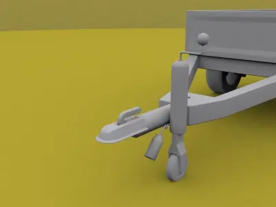 Car Trailer Low-poly 3D model by DJakoo