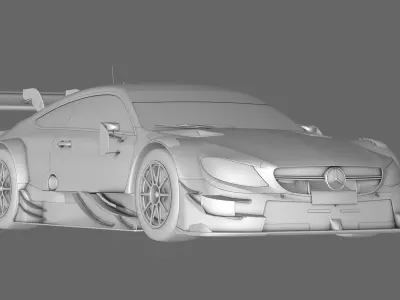 Mercedes AMG C63 DTM GT500 Super GT Low-poly 3D model