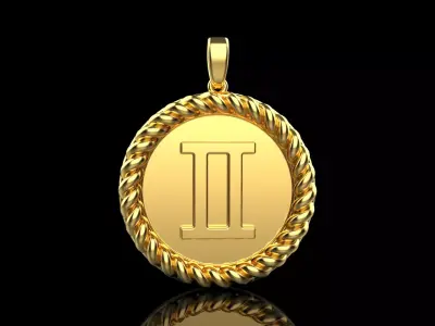 Zodiac sign gemini model 852 3D print model