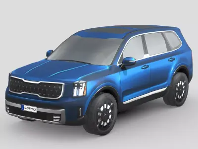 Kia Telluride 2023 Low-poly 3D model