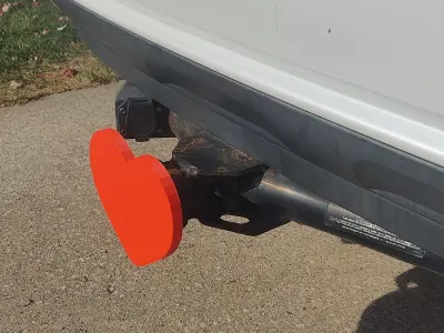 Heart or Love Trailer Hitch Cover  3D print model