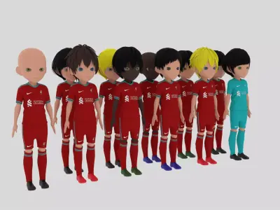 Liverpool Soccer - Football Team Low-poly 3D model