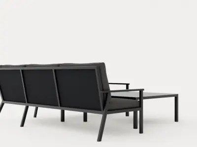 Rana sofa set Low-poly 3D model