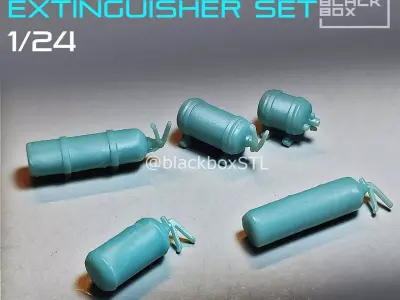 Fire extinguisher set 1-24th 3D print model