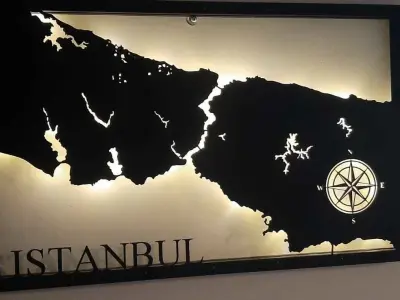 ISTANBUL MAP METAL TABLE 3D model