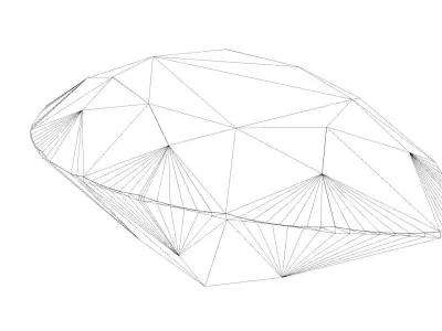 Pear Cut Gem 3D print model