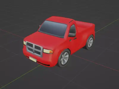 Low Poly Van Car Low-poly 3D model