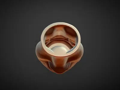 face flower vase decoration 3D print model