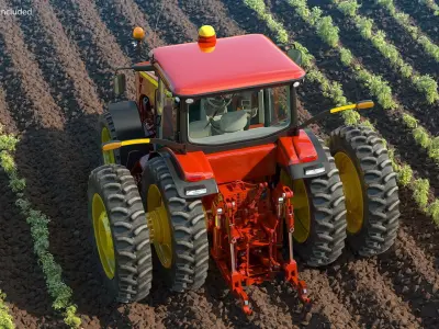 Tractor Dual Wheels 3D model