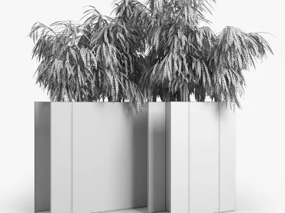 Sotomon modern planter with trellis 3D model