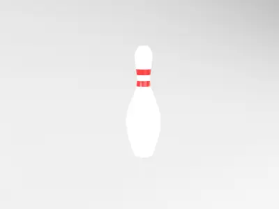 Bowling Pin v1 001 Low-poly 3D model