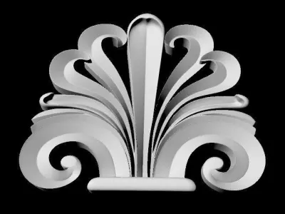 Central decor ornament for furniture 3D model 52