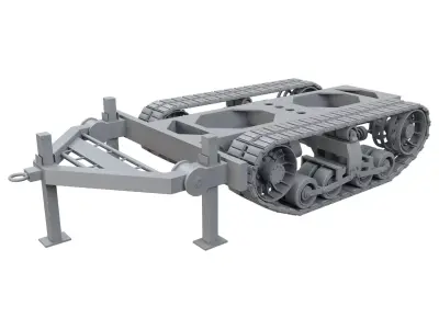 Trailer Track-clay version 3D model