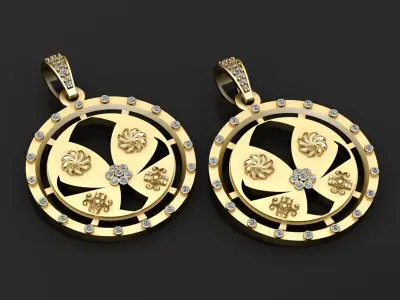   Gold Pendant  3D PRINTABLE MODEL 3D print model